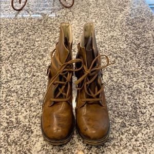 Brown Pleather Booties